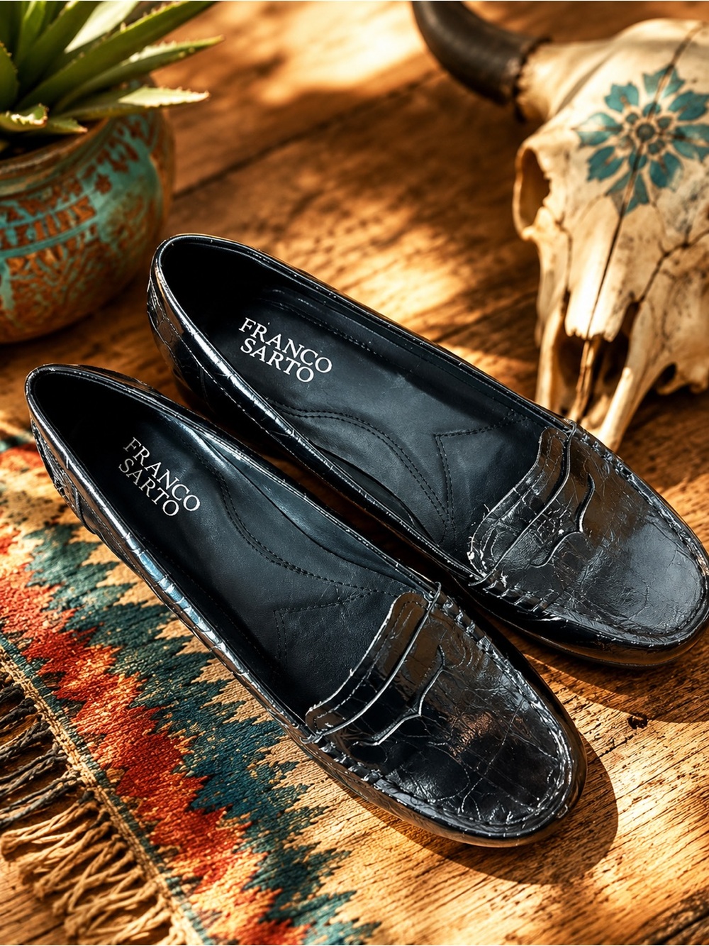 New Franco Sarto Womens Celia Brown Penny Loafer Sz 8.5